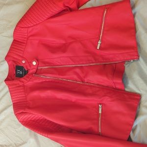 Red New York & Company Moto Jacket